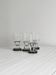 4 designer water glasses made of thick glass