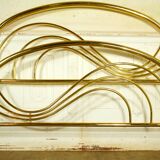 Hollywood Regency bed in gilded metal, circa 1970
