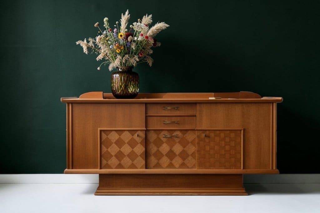 Vintage wooden sideboard in Art Deco style