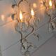 2 Florentine metal leaf wall lights