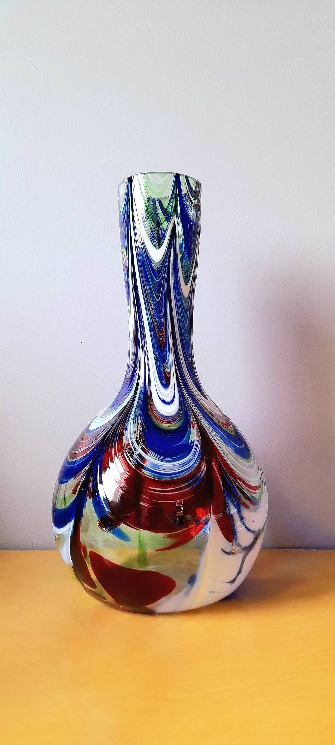 Murano blown glass vase 1970