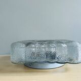 Paire de lampes à fleurs rondes et carrées en verre transparent à encastrer