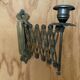 Accordion brass candle holder