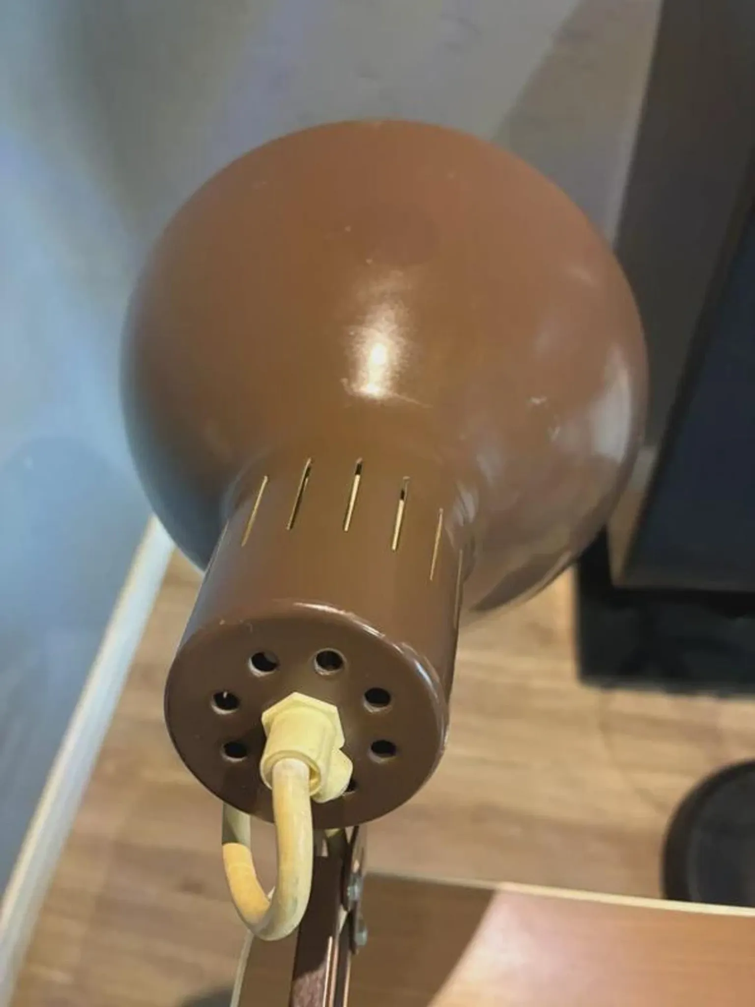 Luxo L-1 architect desk lamp by Jacob Jacobsen, brown, 1960s