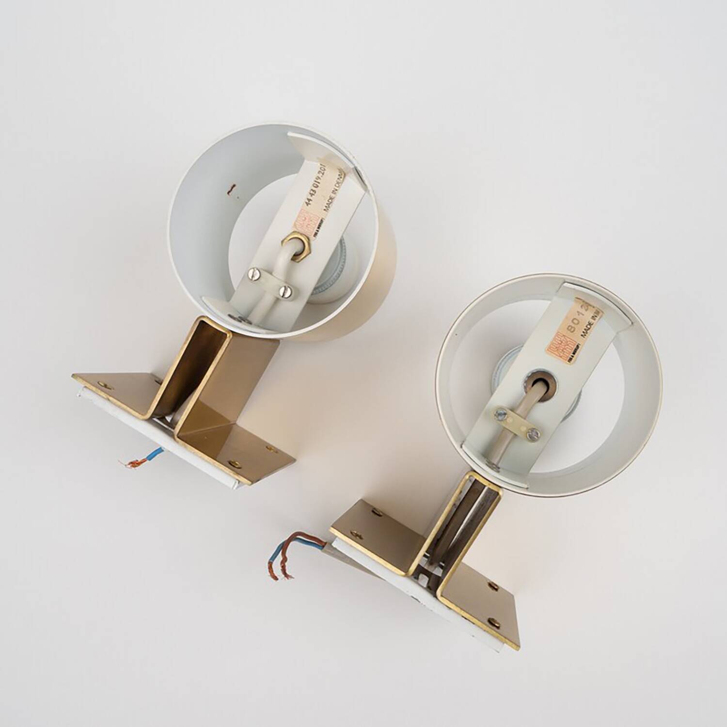 Pair of vintage wall lamps Bo by Jorgen Bo, Fog og Morup, 1960s