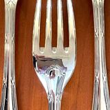 Christofle ribbons, 61-piece flatware set, excellent condition