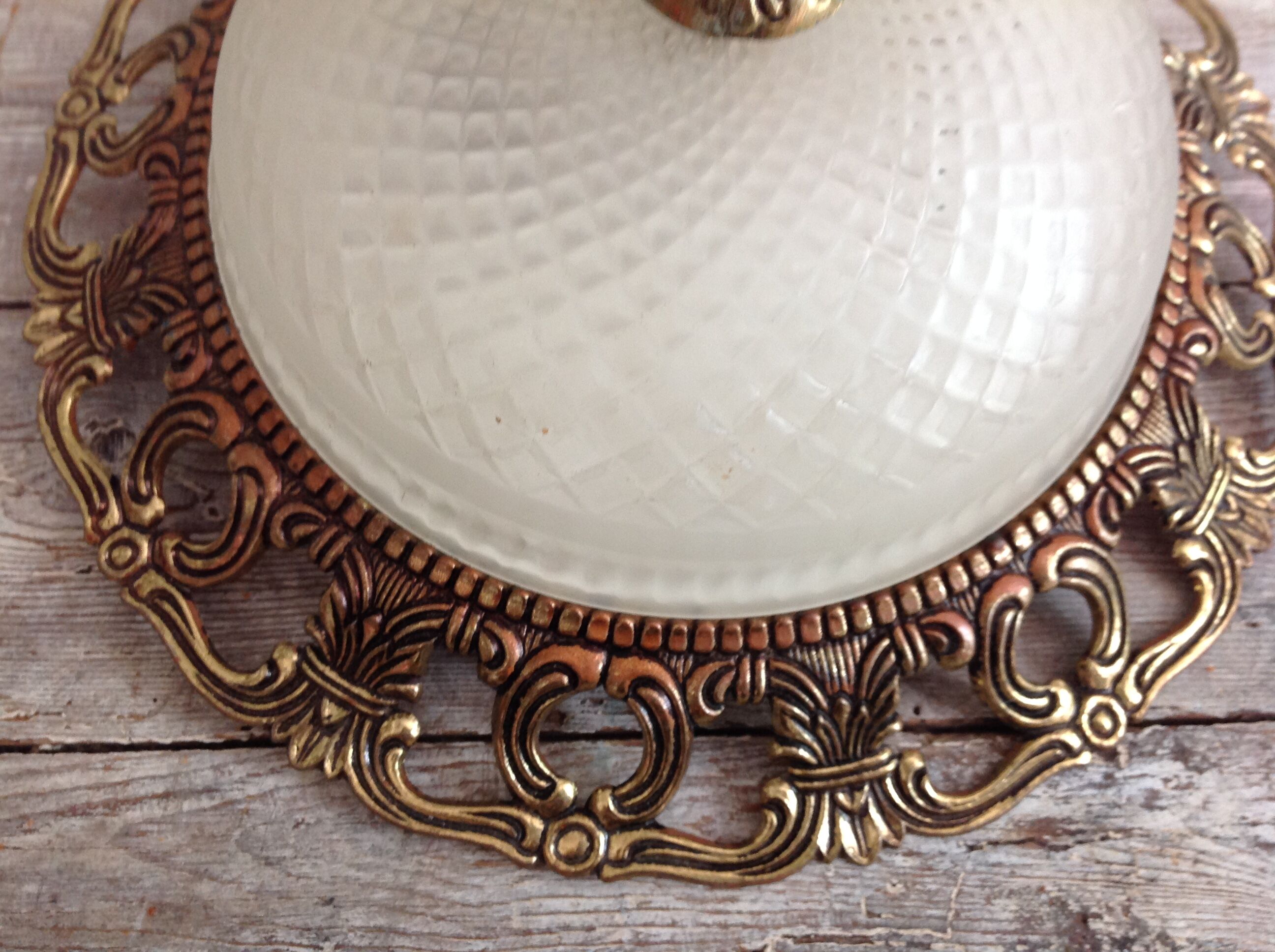 Glass and brass ceiling