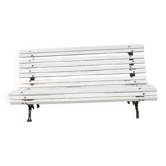 Garden bench with cast iron legs