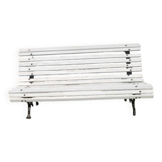 Garden bench with cast iron legs