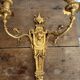 Pair of Gold Wall Sconces in Louis XVI Style from the Napoleonic III Era, Apolon, 19th Century