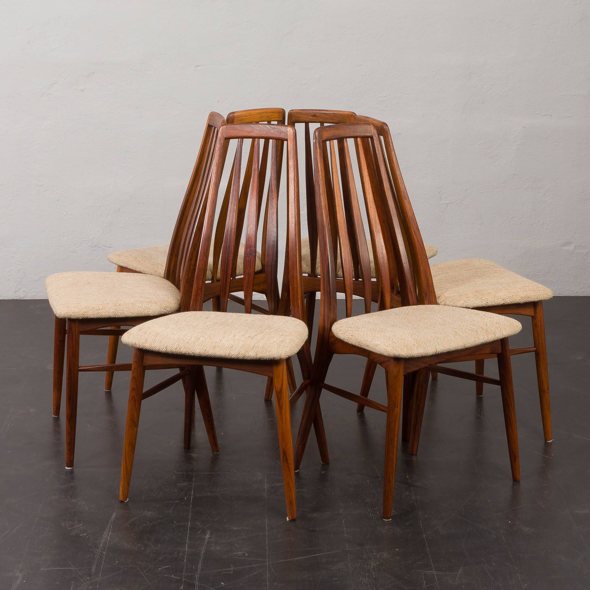 Danish Rosewood Eva Dining Chairs by Niels Koefoed for Koefoeds Hornslet