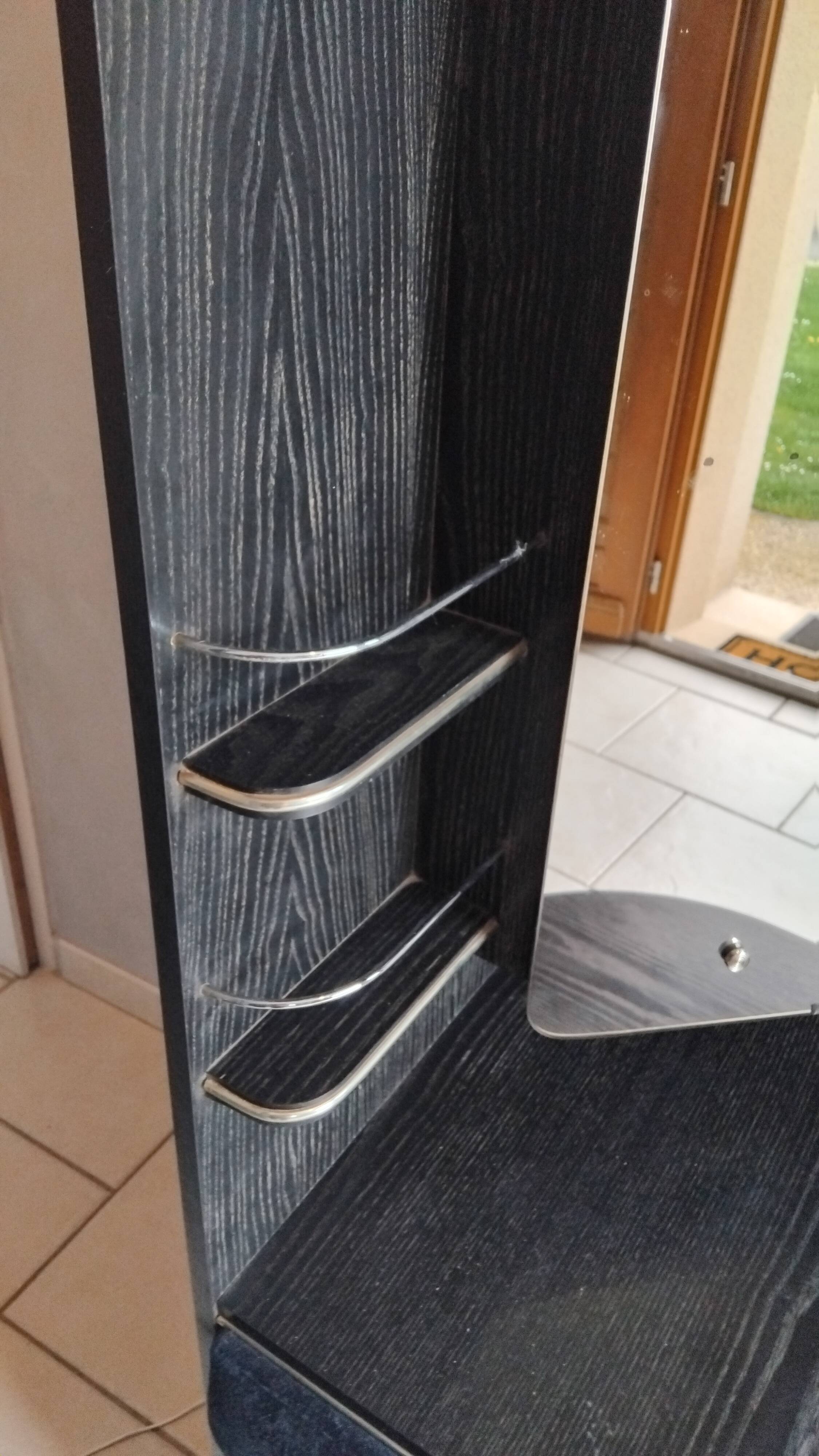 Vintage corner hairdresser from the 70s.