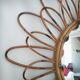 Miroir vintage en bambou 64cm
