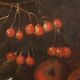 Peinture ancienne nature morte aux fruits, huile sur toile, XVIII Century