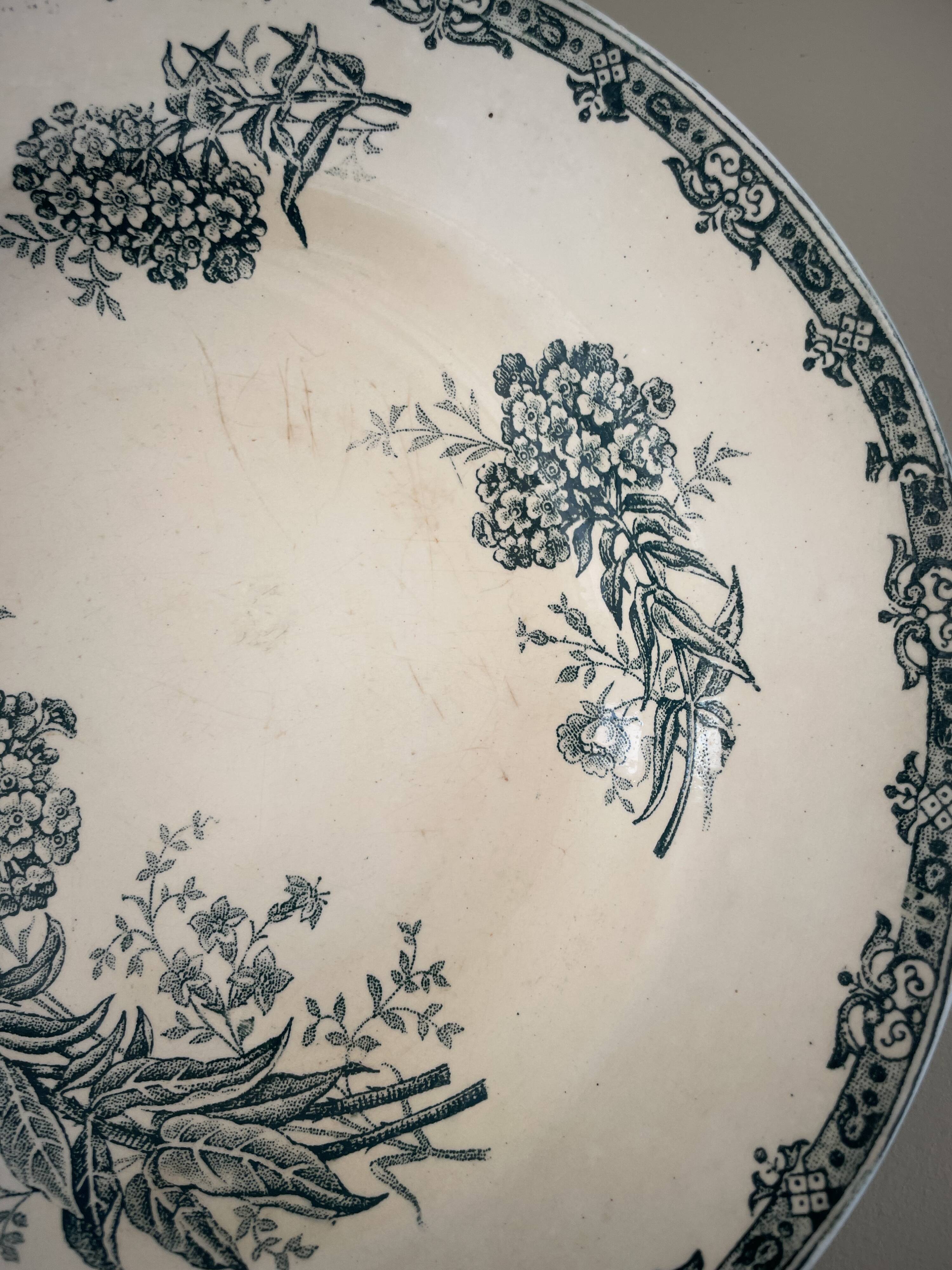 St Amand ironstone deep plate, Daisy model