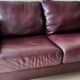 1 LOT of 2 leather sofas (1 three-seater & 1 two-seater)