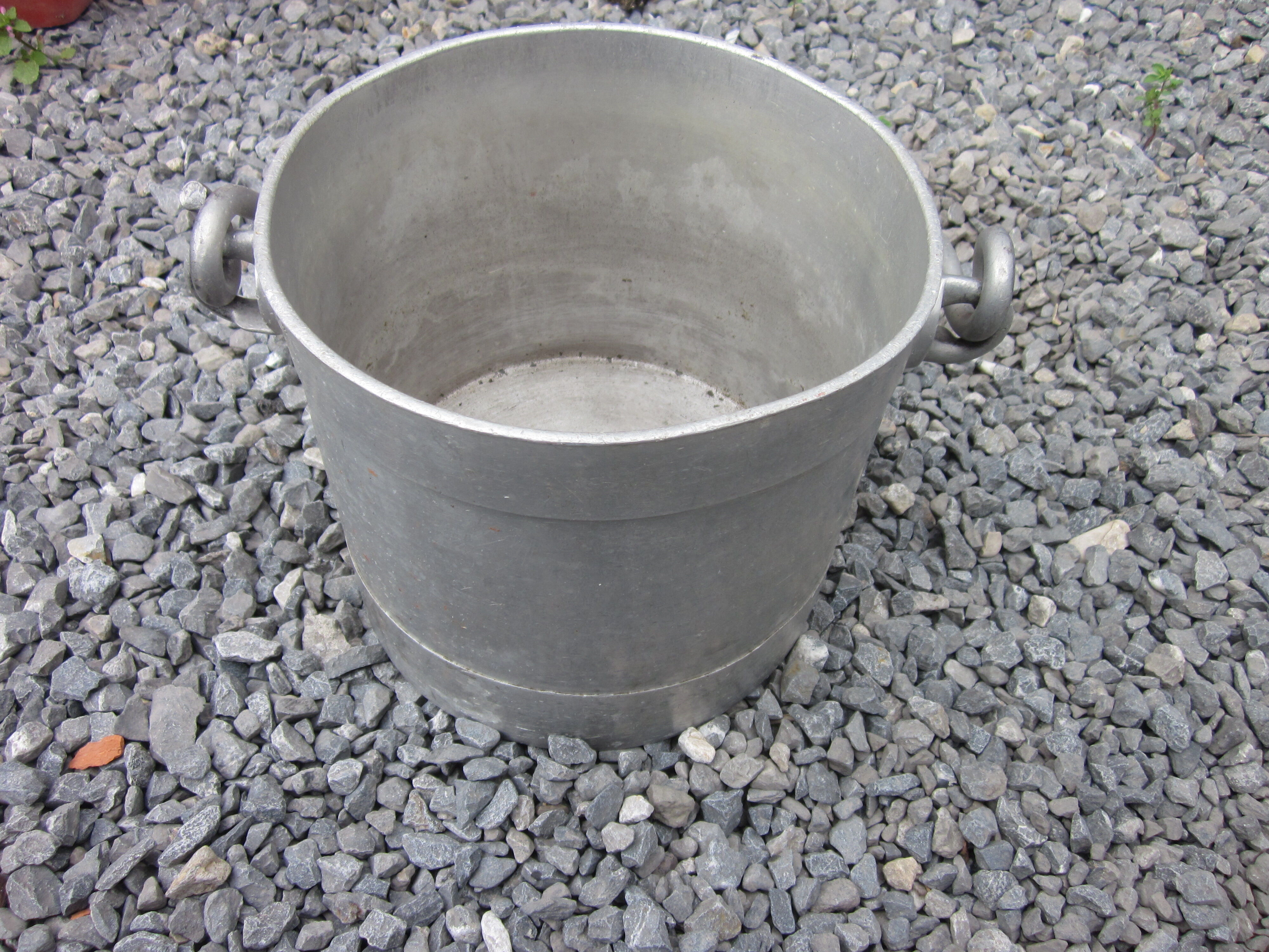 Old aluminium bucket