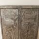 Patinated metal industrial-style locker cabinet