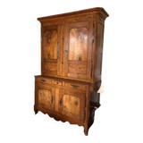 Louis XV style 2-part sideboard, 19th century, in oak and molded walnut, work