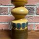 Vase est-allemand de la RDA en jaune, marron et bleu, VEB Haldensleben 3077B,