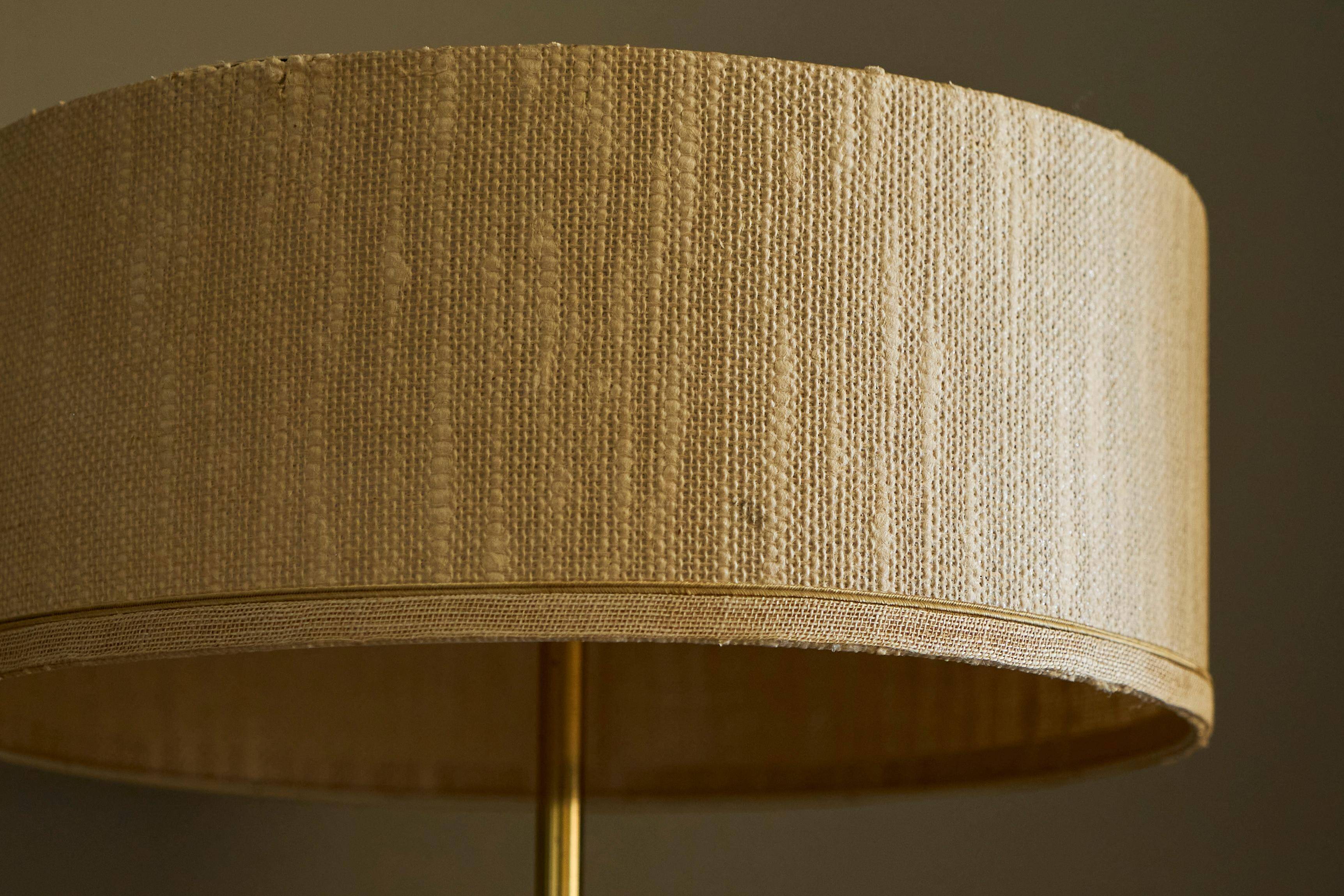 "Faux Bamboo" table lamp in patinated brass from the 1960s.