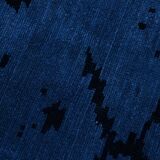 7x10 Navy Blue & Black Turkish Kilim Rug, 204x296Cm