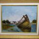 Oil on canvas . Boat cemetery. Finistère.
