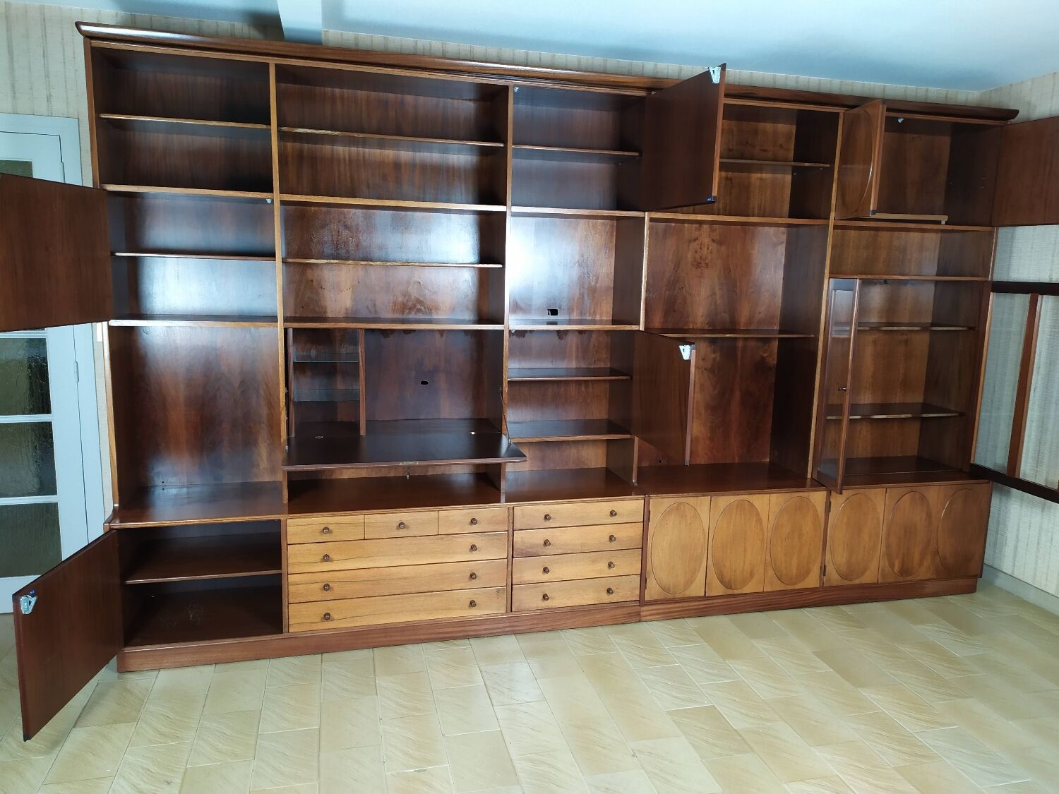 Vintage bookcase jacques hauville