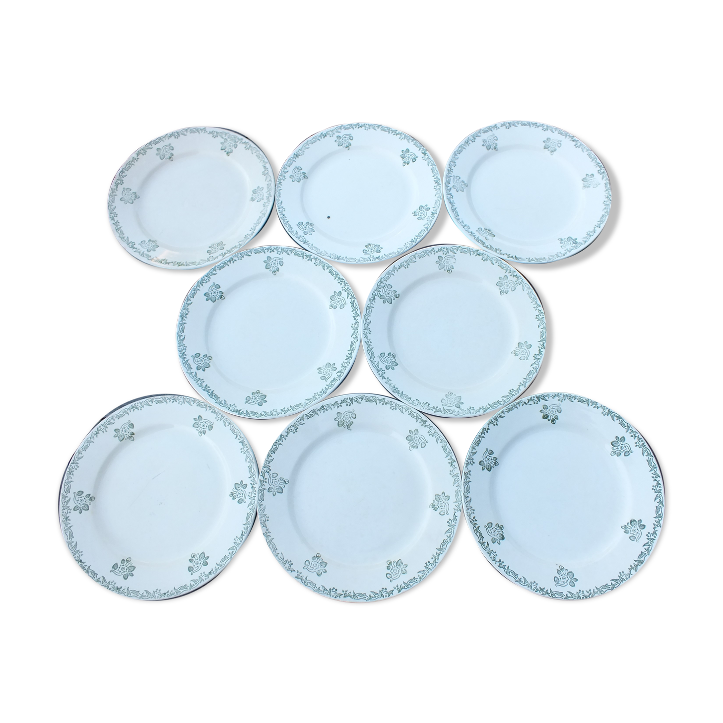 8 plates of table Creil and Montereau HBCM Service Alger