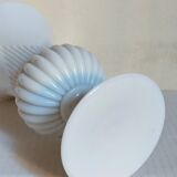 Antique milk glass baluster vase early 20th century