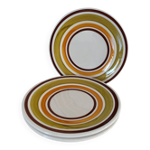 4 dessert plates 1970s Galba Ceramica Italy