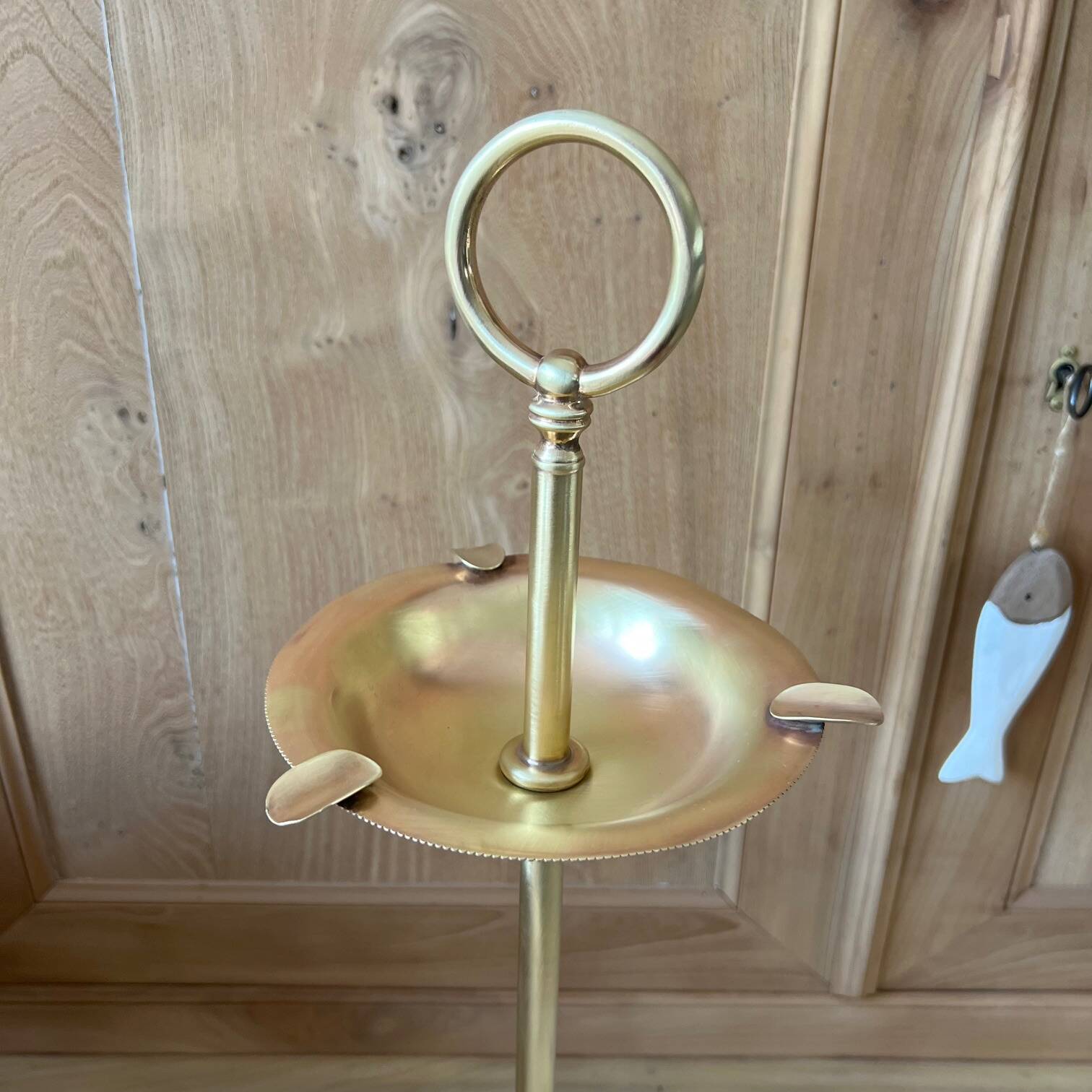 Gold-plated brass ashtray