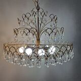 Vintage Italian Crystal Chandelier 8 Lights