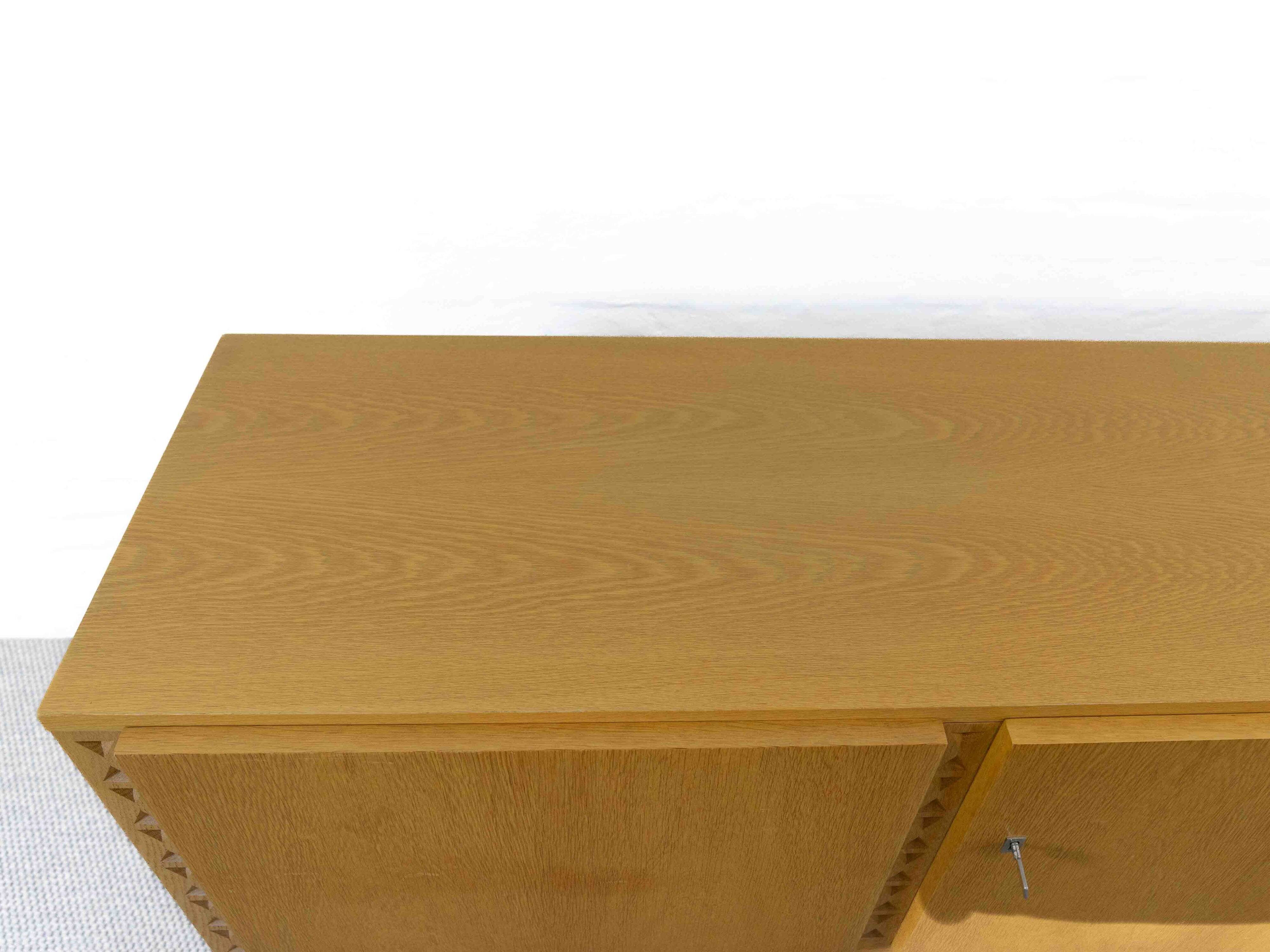 Mid-century brutalist oak sideboard