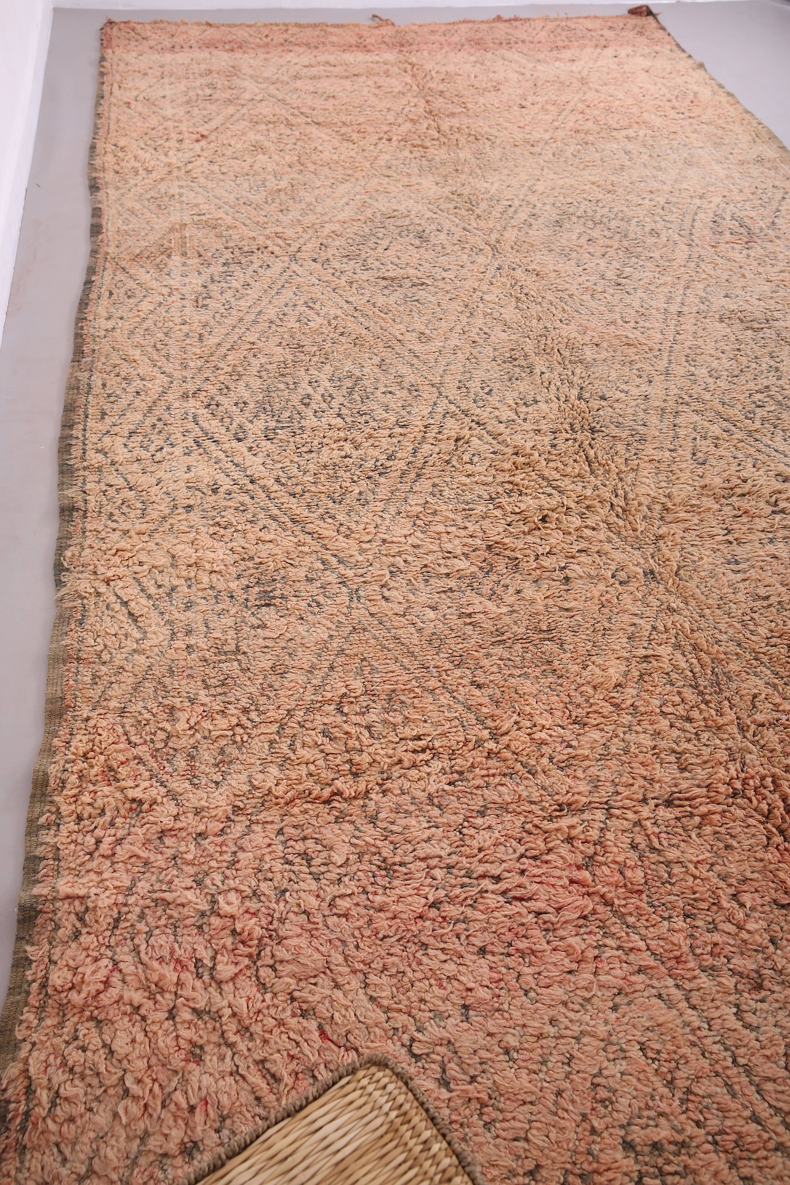 Large Vintage Beni Mguild Rug 221 x 452 cm - Old Moroccan Rug - Berber Rug