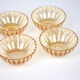 Set of 4 round cups in rosé and pearly glass