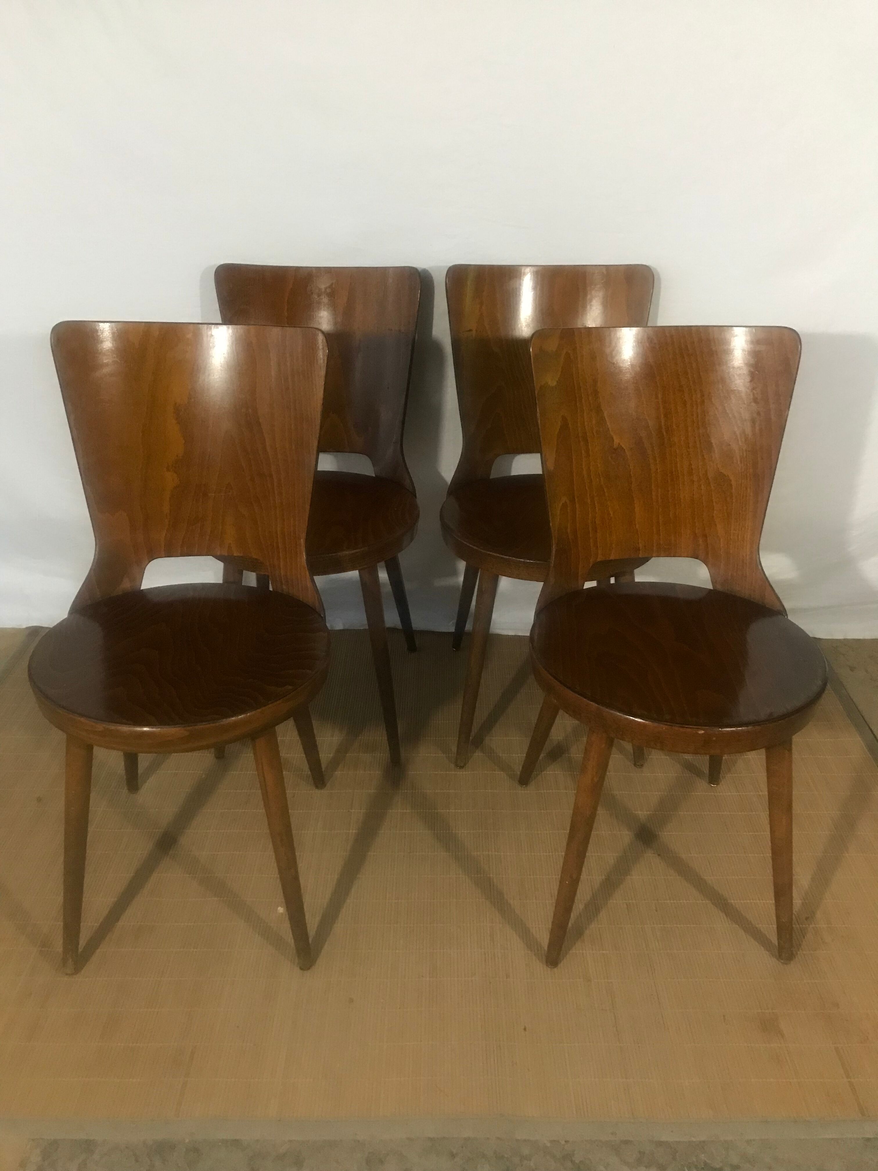 4 vintage Bistro chairs Baumann Mondor