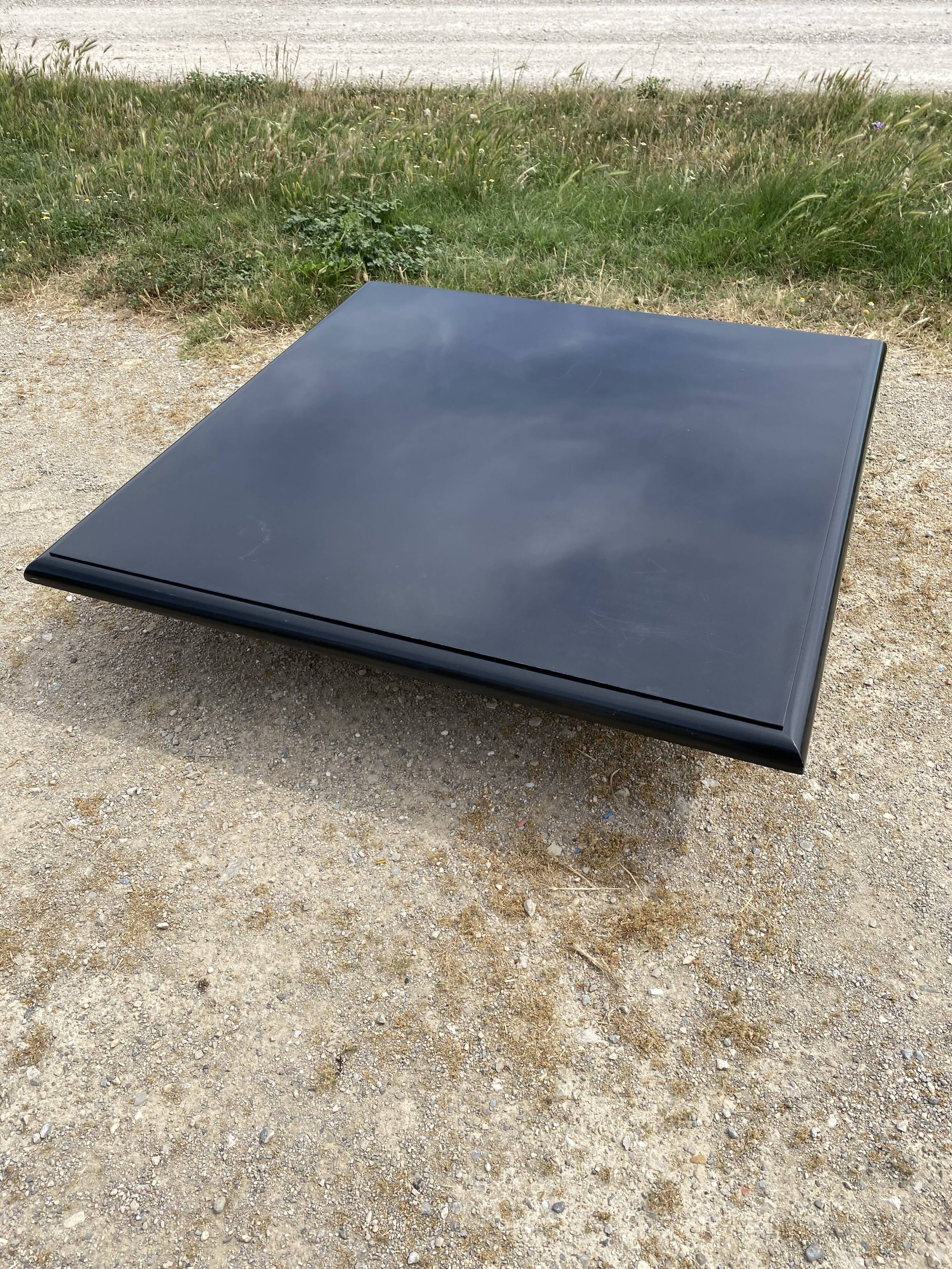 Black lacquered design coffee table