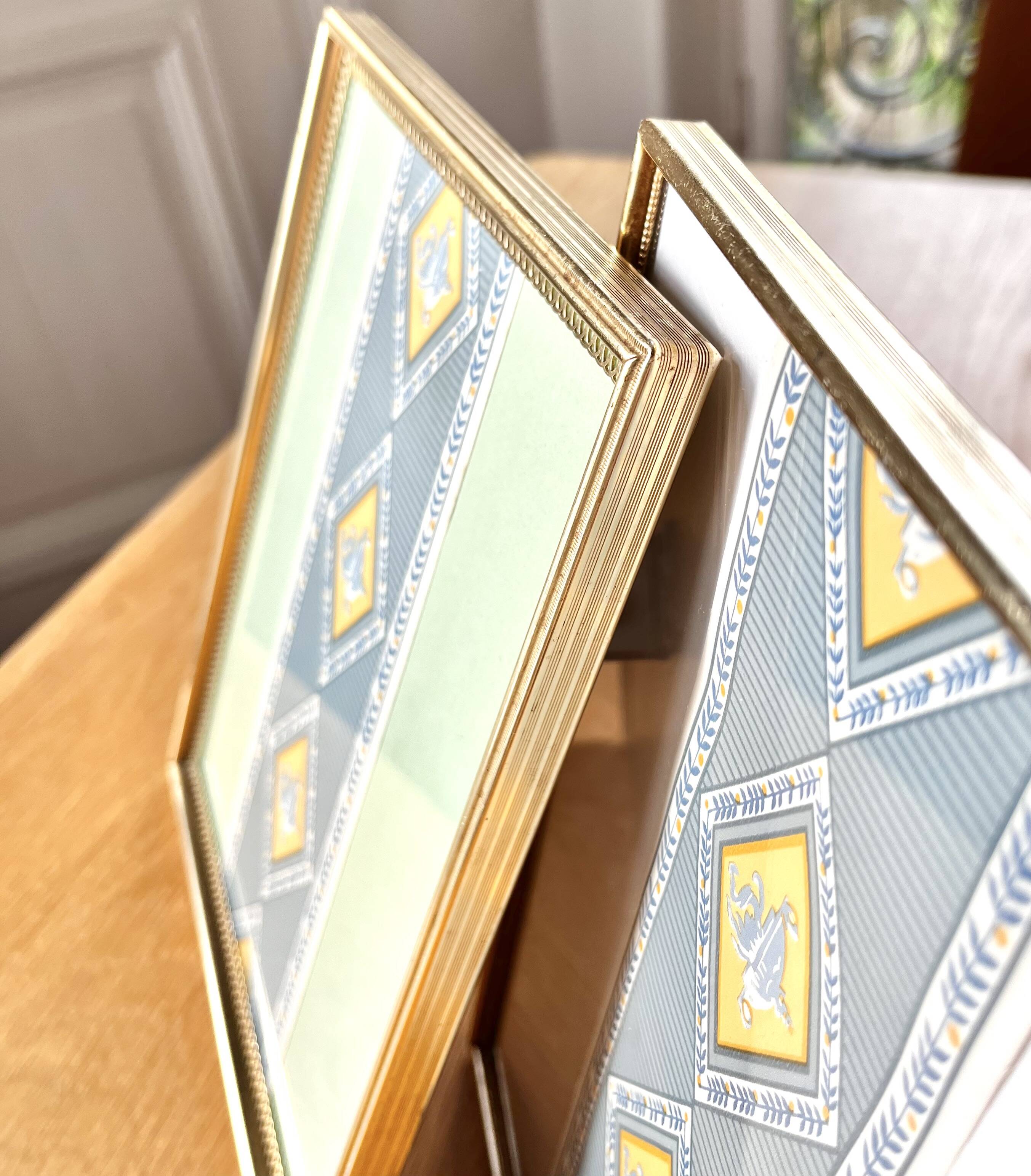 Old brass frame to stand