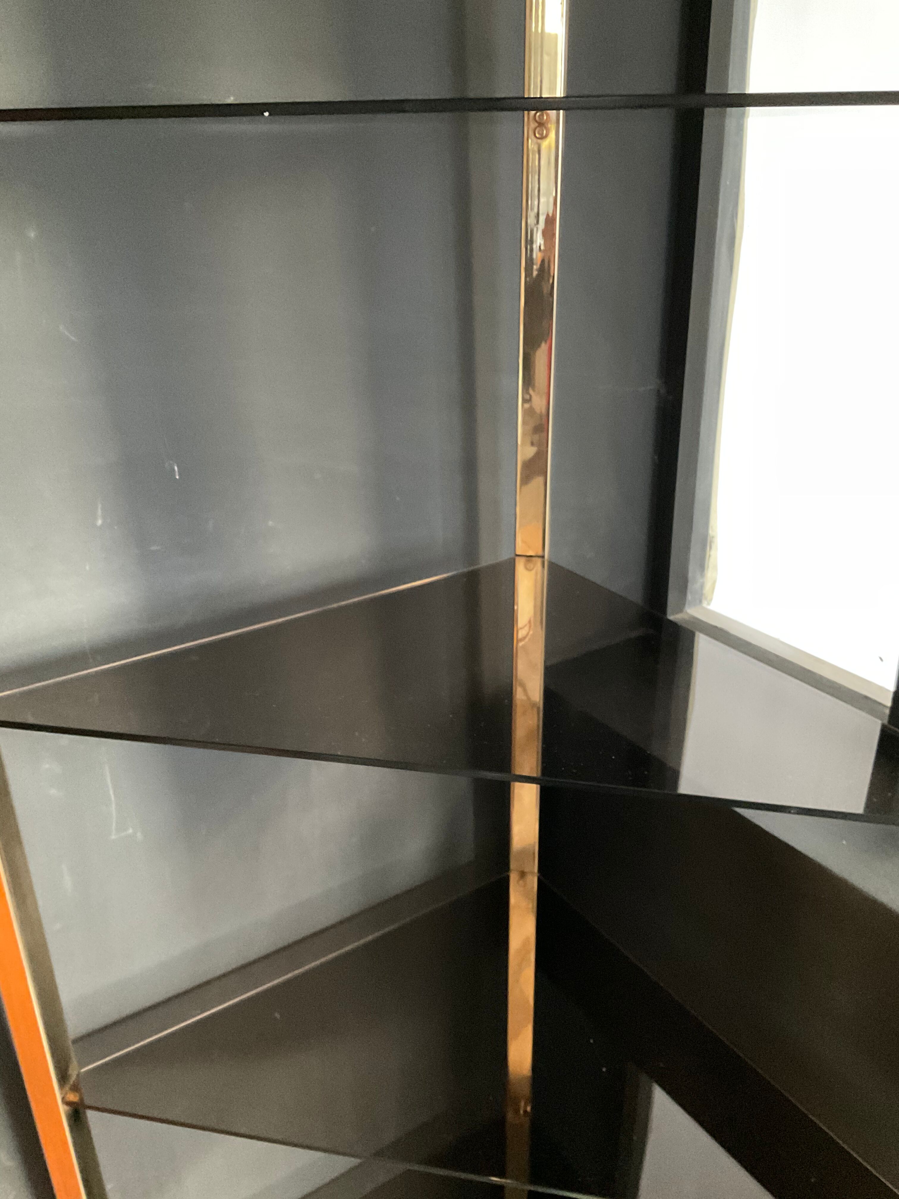 70s brass light shelf