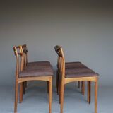 Dining chairs model 94 by Johannes Andersen for Christian Linneberg, Denmark. Set of 6.