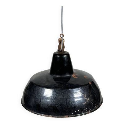 1930s/1940s Ceiling Lamp Industrial Lamp Enamel Loft Metal Bauhaus Design