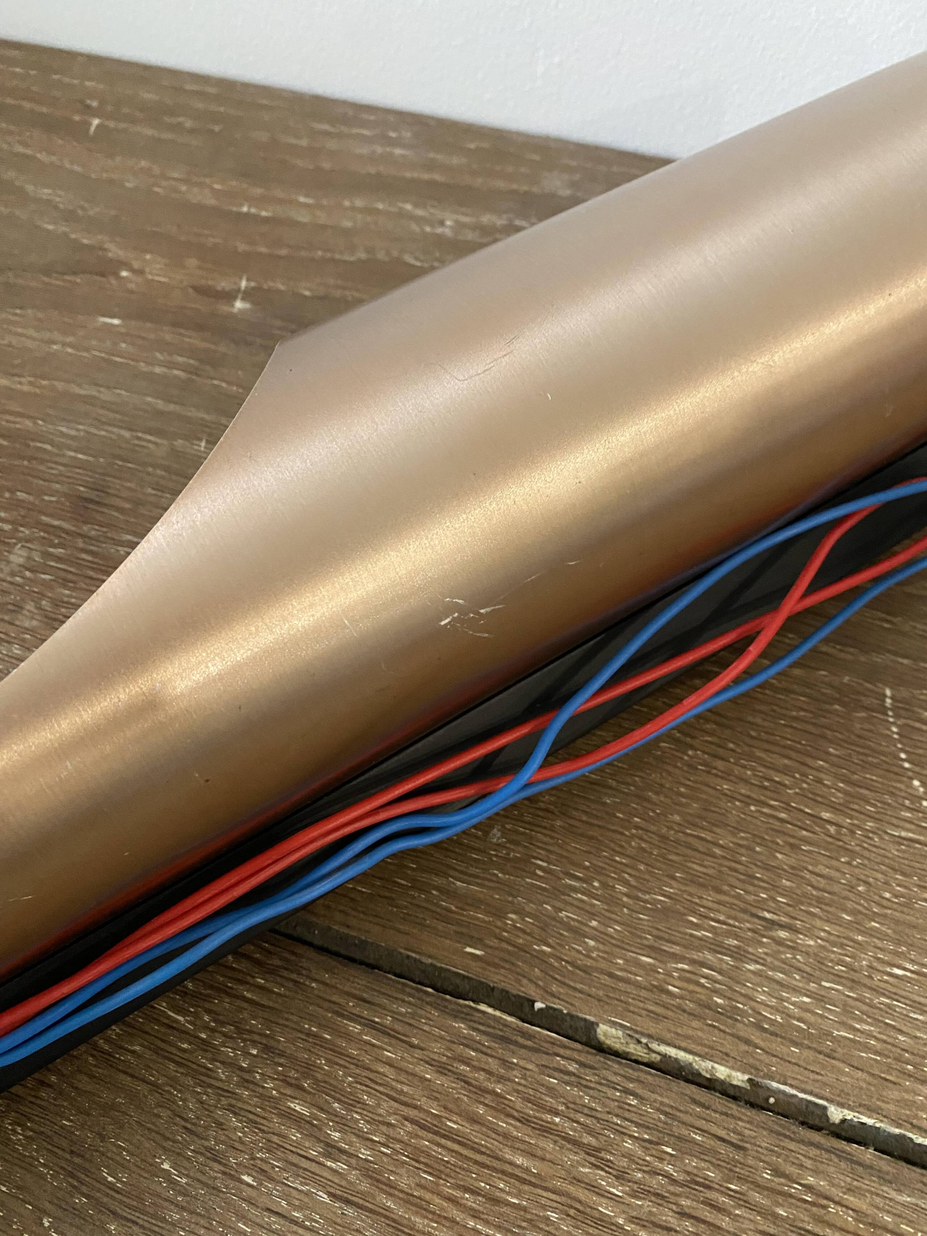 N1 Sconce Fuga XL copper / rosé wall lamp Raak Komulainen 1970 vintage