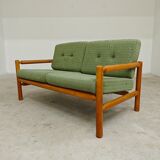 Canapé banquette 2 places verte , Europe de l'est