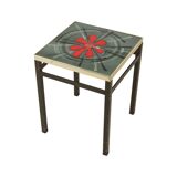 Vintage Square Ceramic Plant Table Tile Table Sixties