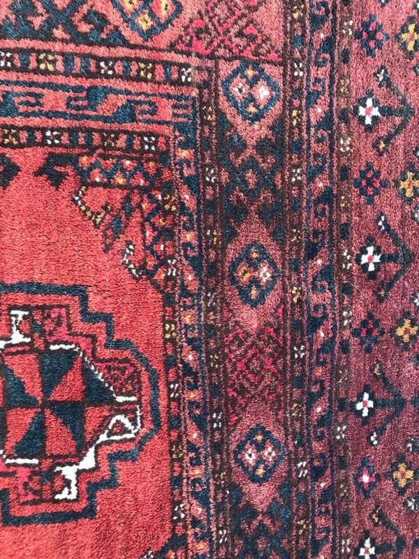 Carpet old saddle made turkmen hand 97 x 162 cm