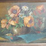 PAINTING - OIL ON CANVAS SIGNED H VAN GESSEL - BOUQUET OF FLOWERS