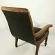 Antique 19th Century Restored British Colonial Plantation Chair Leather Seat