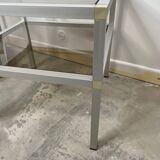 Pair of vintage trundle side tables