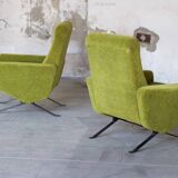 Set de salon canapé - 2 fauteuils design 1960 par Paul Geoffroy Troika Airborne